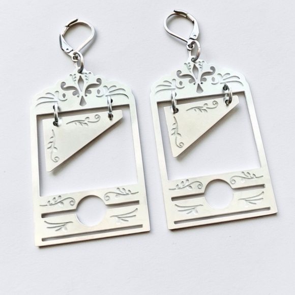 Hand Crafted Jewelry - 🆕 Guillotine Laser Cut Earrings Stainless Steel